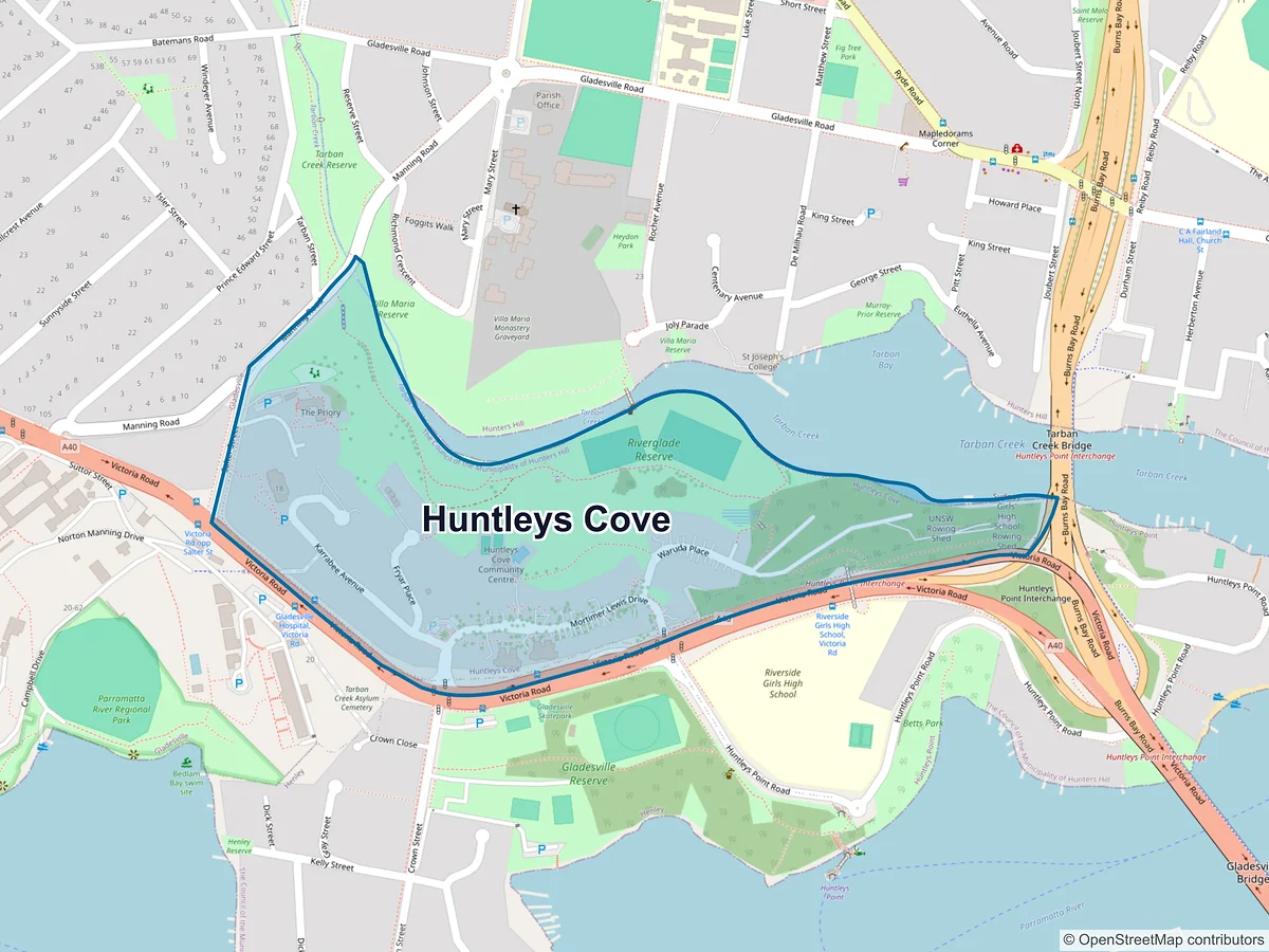 Map of Huntleys Cove, NSW, Australia