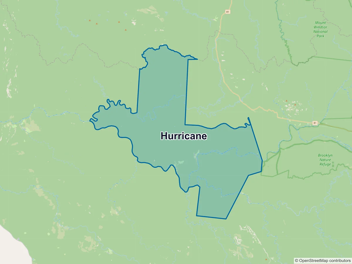 Map of Hurricane, QLD, Australia