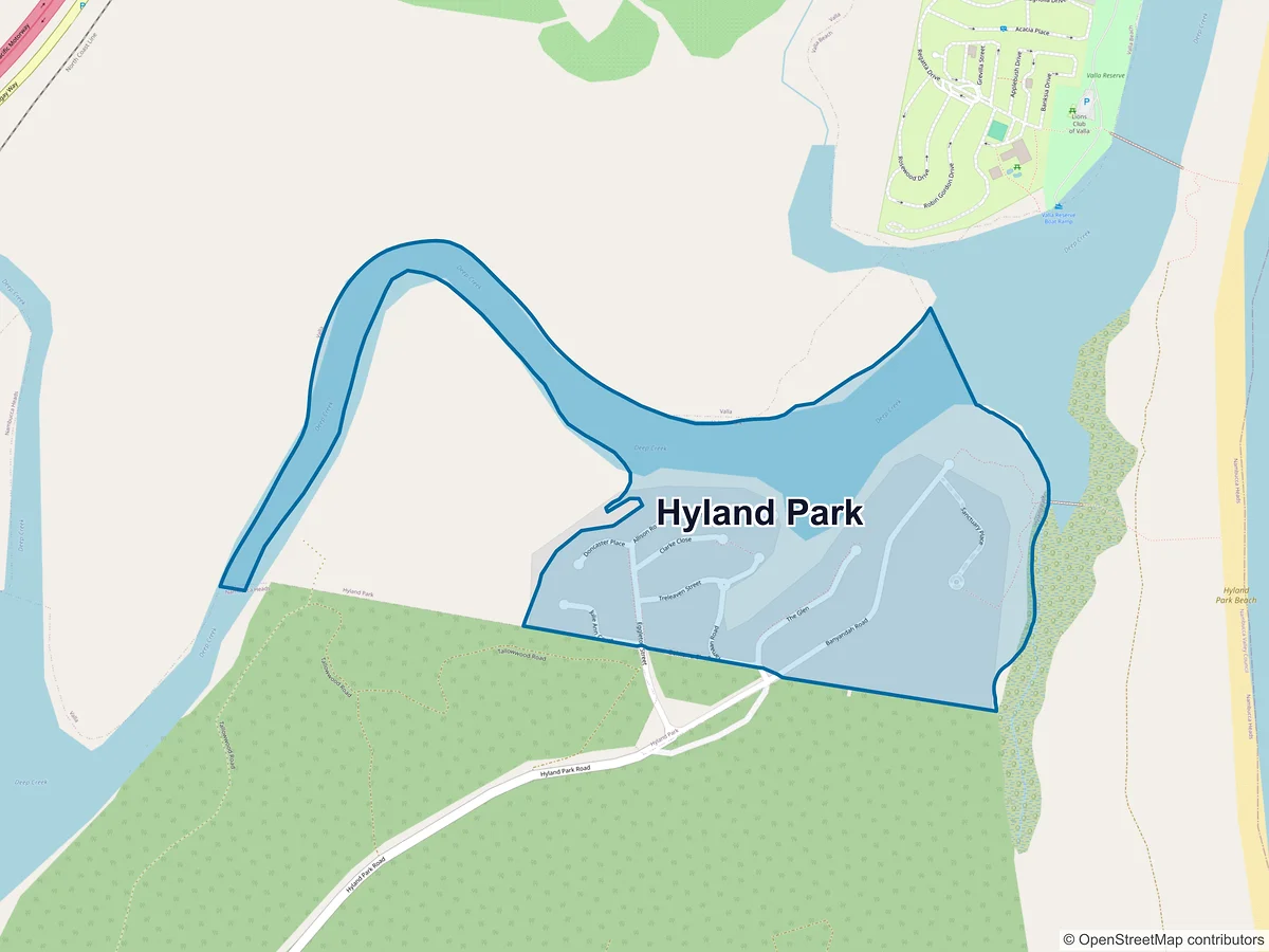 Map of Hyland Park, NSW, Australia