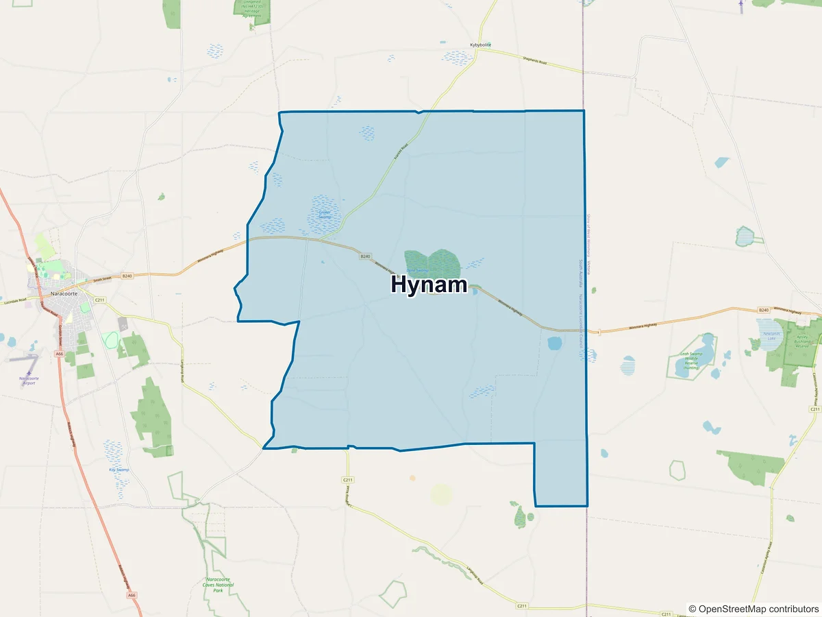 Map of Hynam, SA, Australia