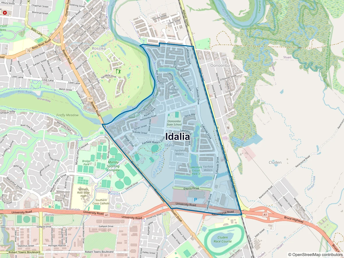 Map of Idalia, QLD, Australia