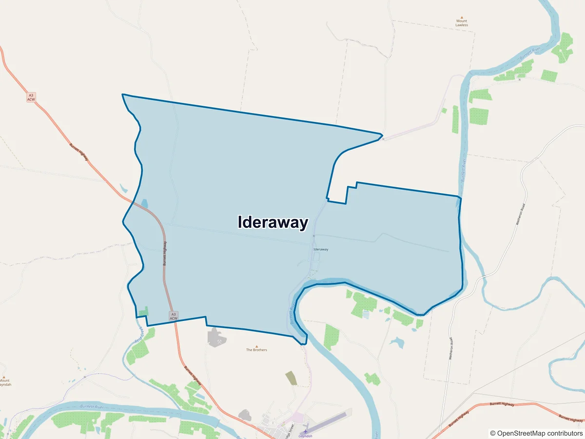 Map of Ideraway, QLD, Australia
