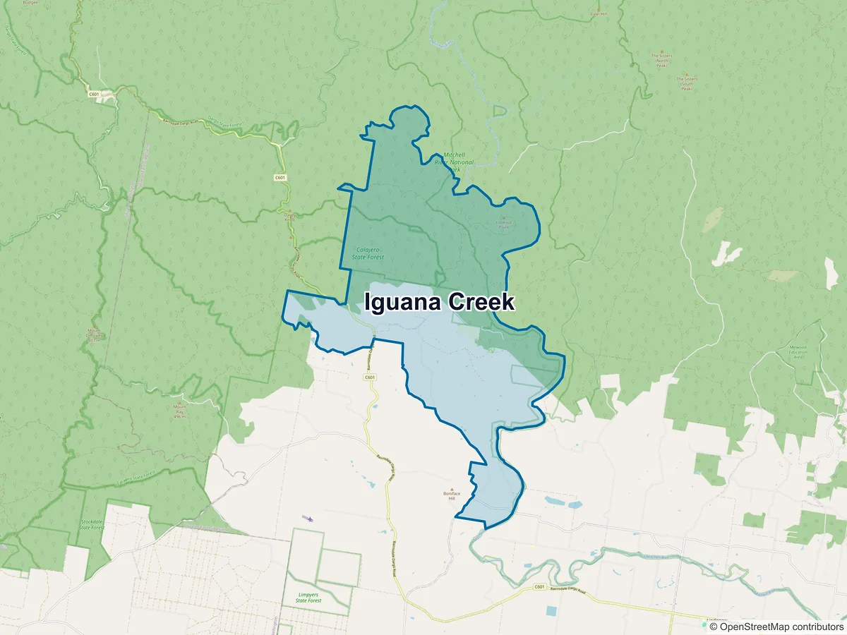 Map of Iguana Creek, VIC, Australia