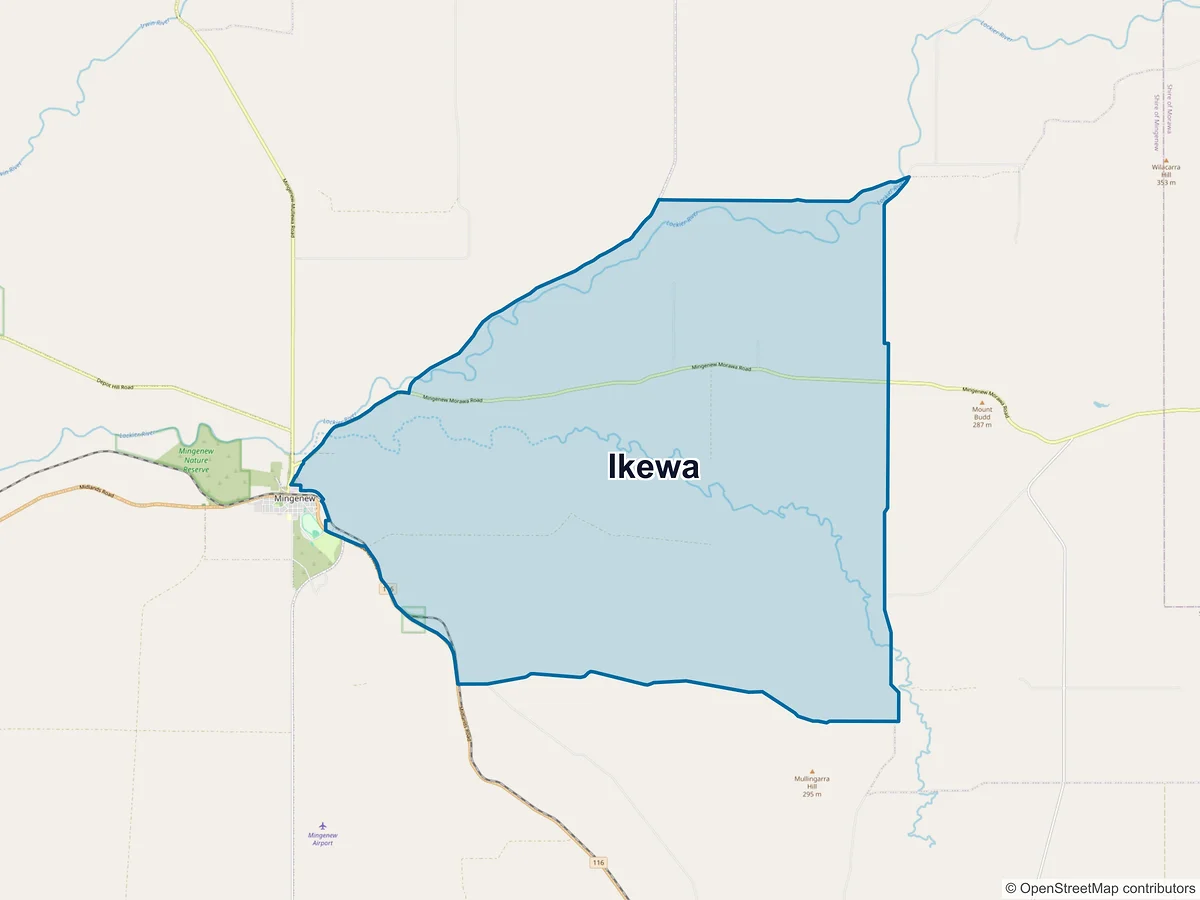 Map of Ikewa, WA, Australia