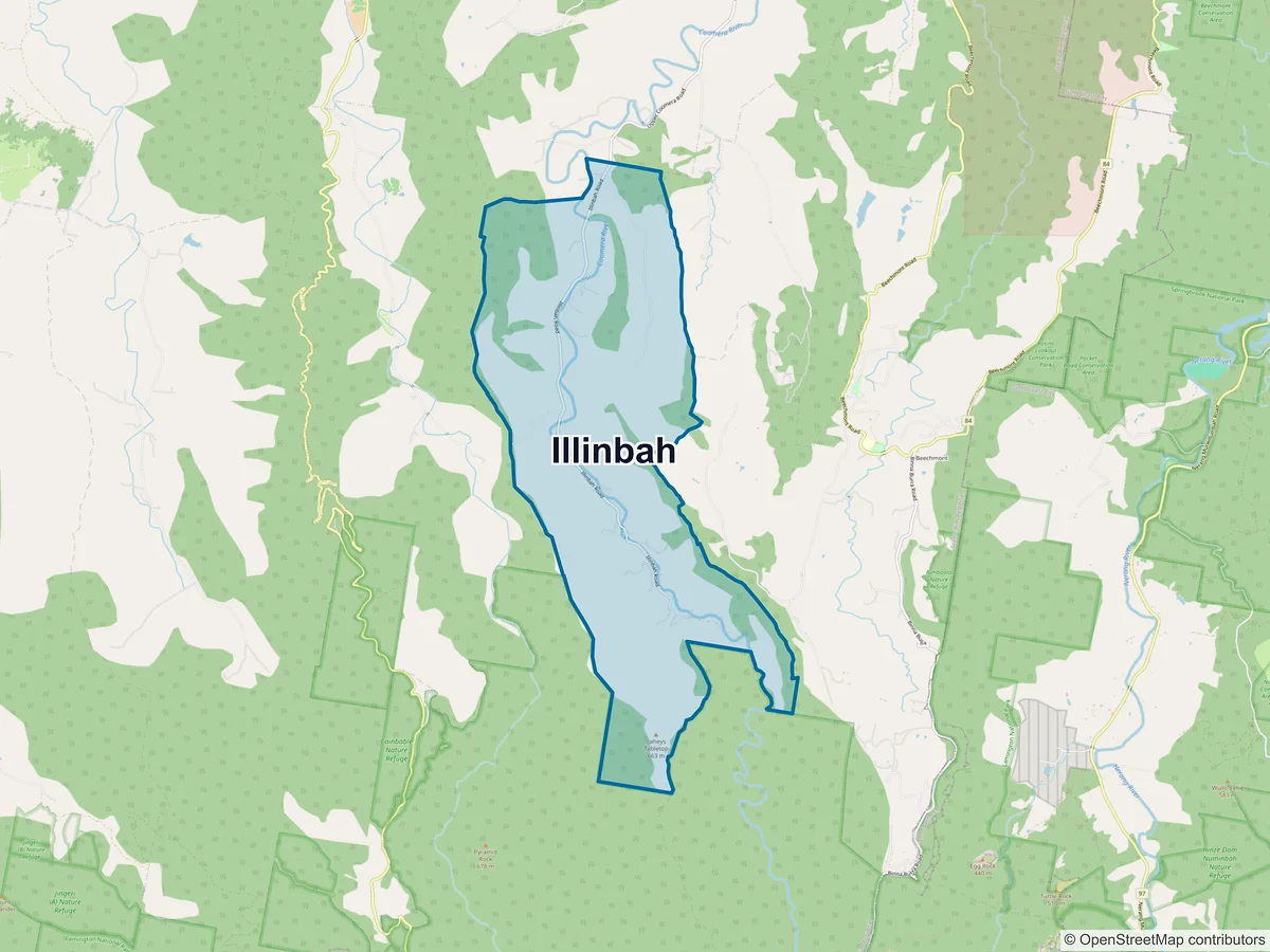 Map of Illinbah, QLD, Australia