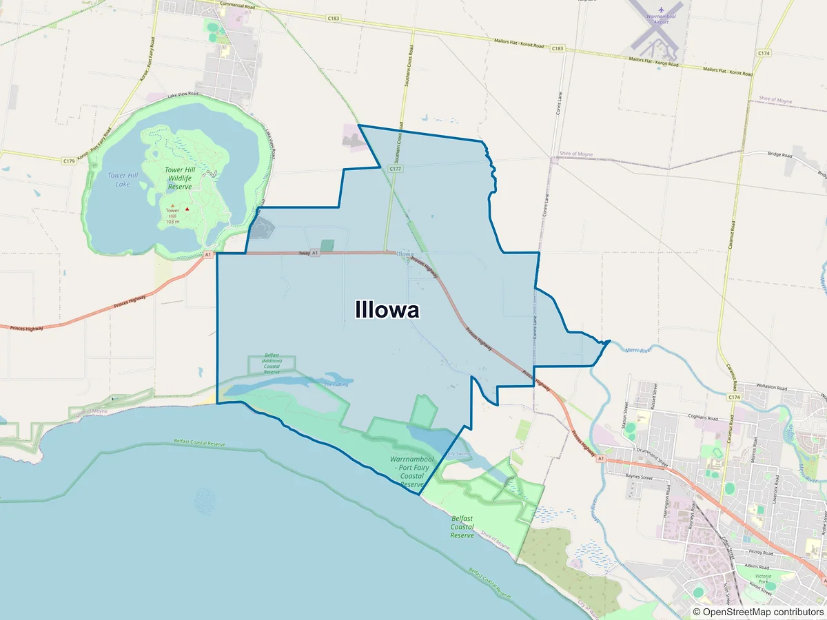 Map of Illowa, VIC, Australia
