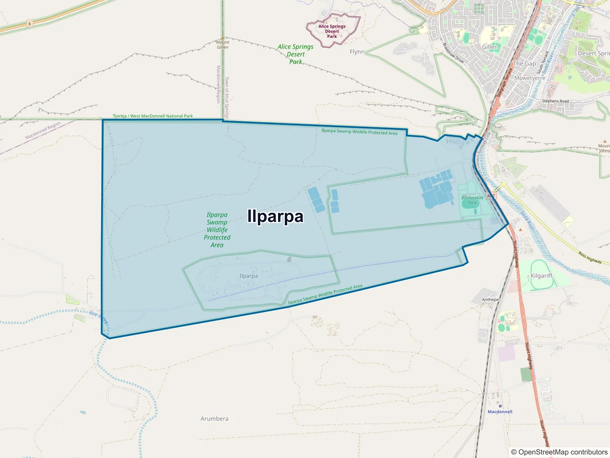 Map of Ilparpa, NT, Australia
