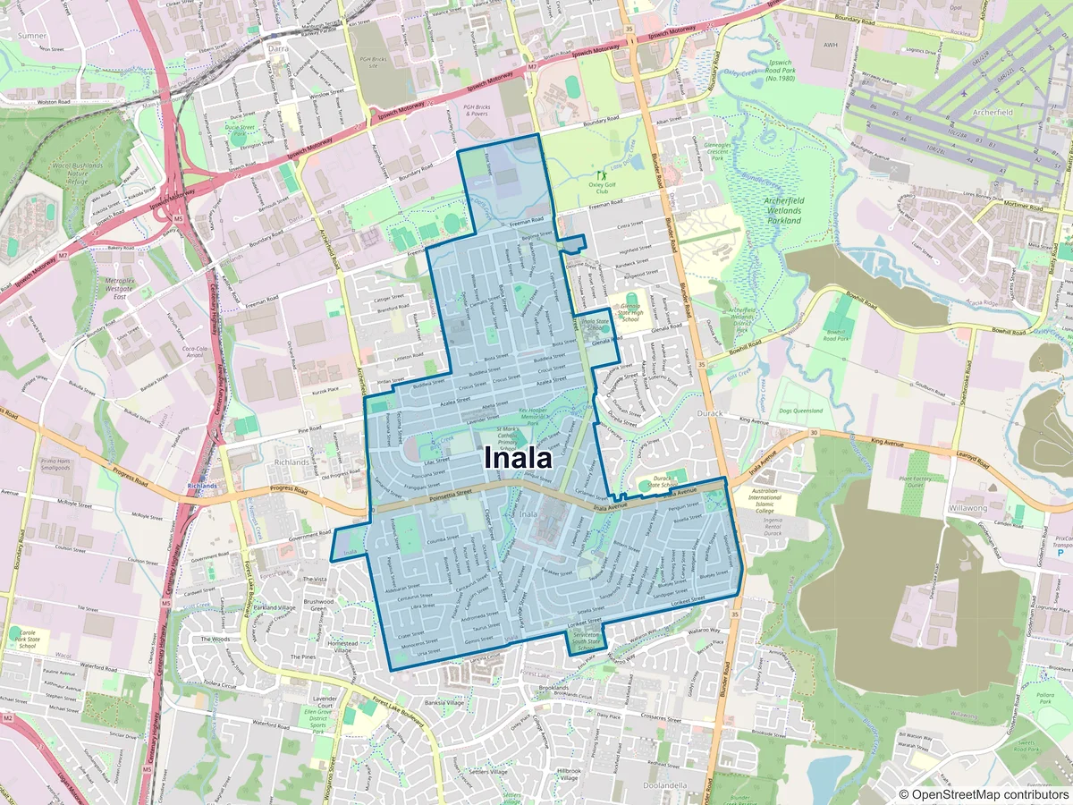 Map of Inala, QLD, Australia