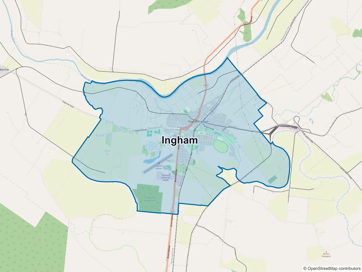 Map of Ingham, QLD, Australia