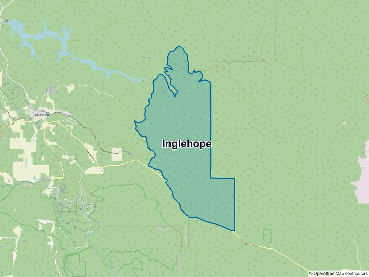 Map of Inglehope, WA, Australia