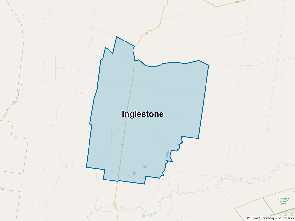 Map of Inglestone, QLD, Australia