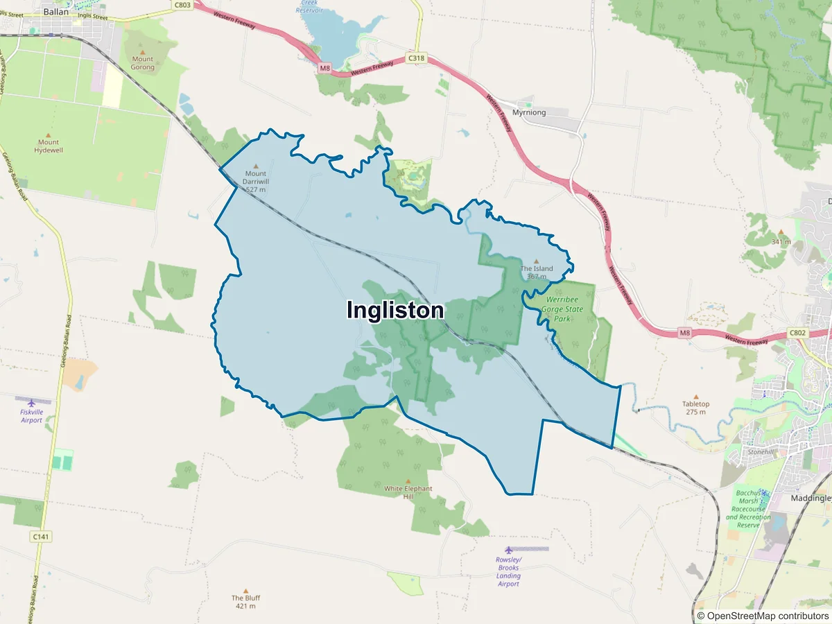 Map of Ingliston, VIC, Australia