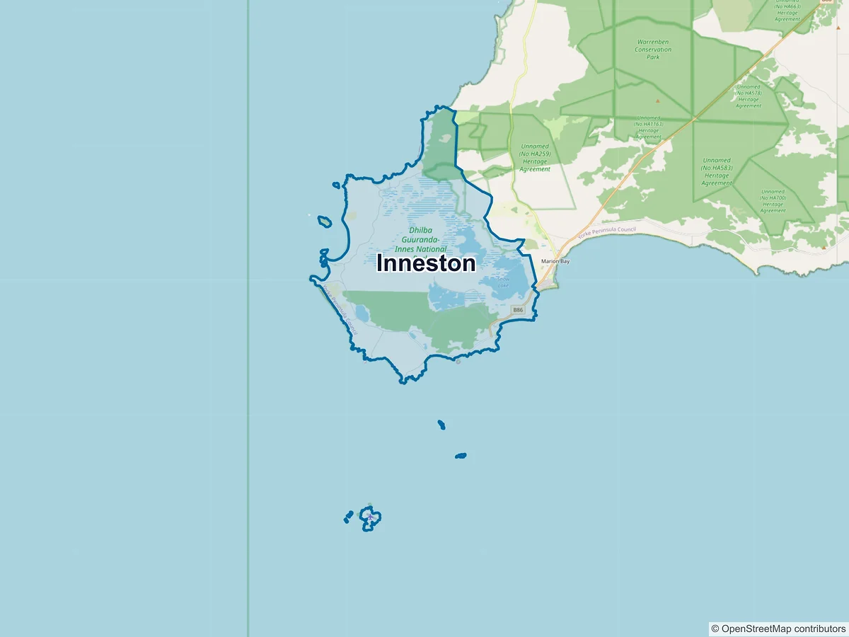 Map of Inneston, SA, Australia