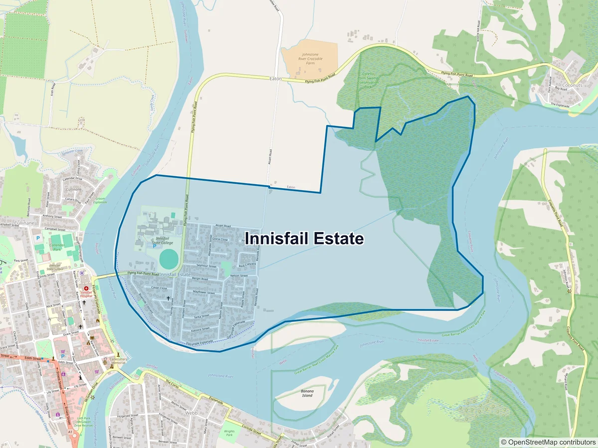 Map of Innisfail Estate, QLD, Australia
