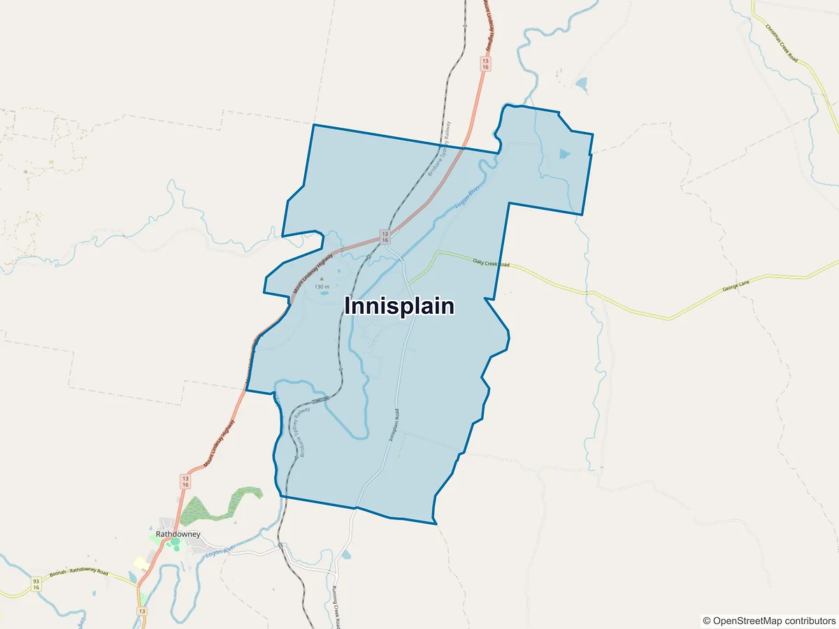 Map of Innisplain, QLD, Australia