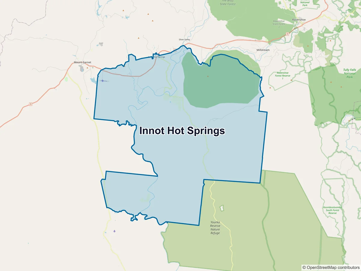 Map of Innot Hot Springs, QLD, Australia