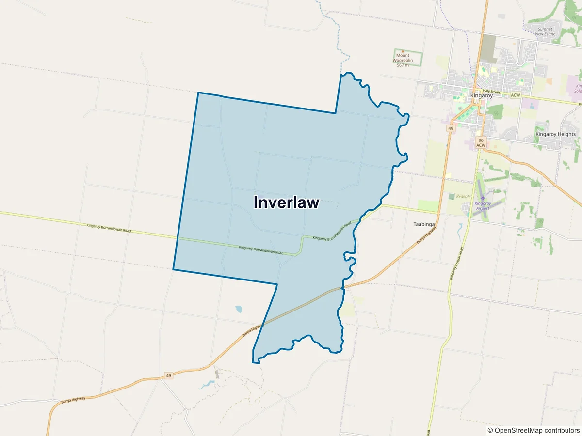 Map of Inverlaw, QLD, Australia