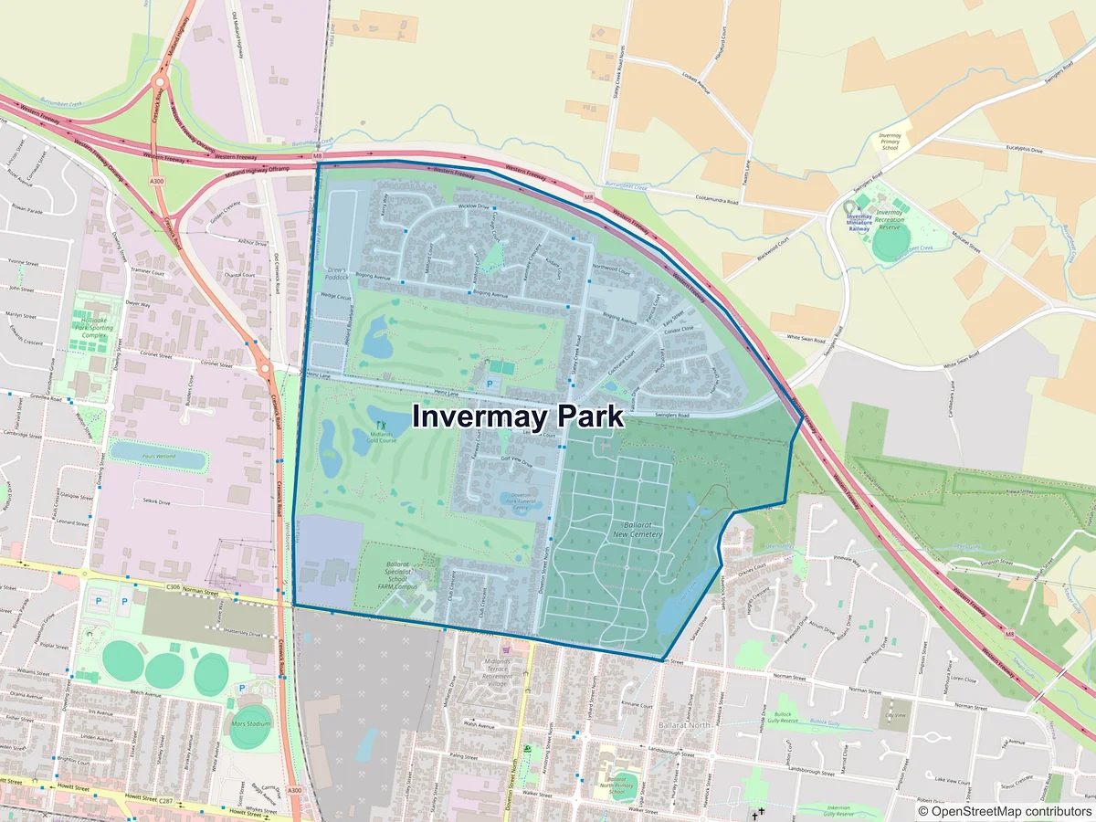 Map of Invermay Park, VIC, Australia