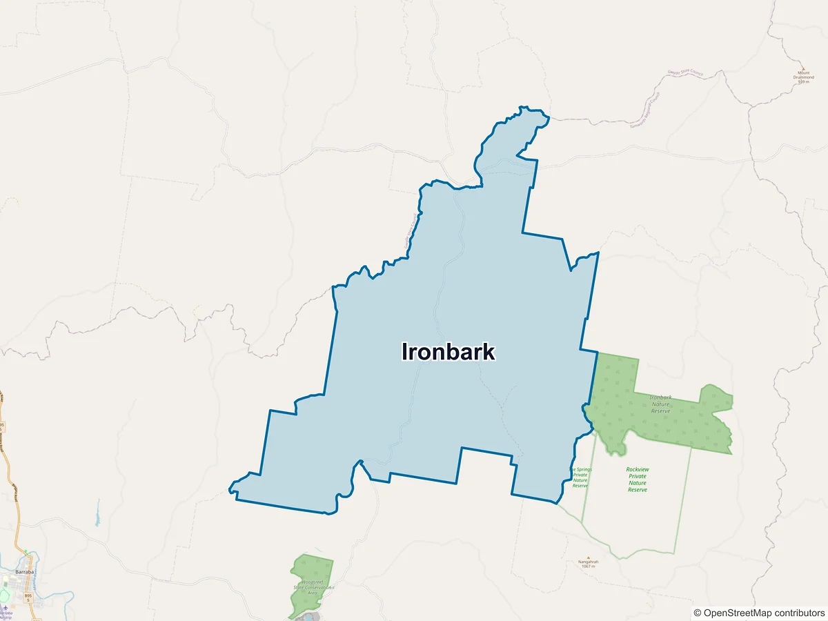 Map of Ironbark, NSW, Australia