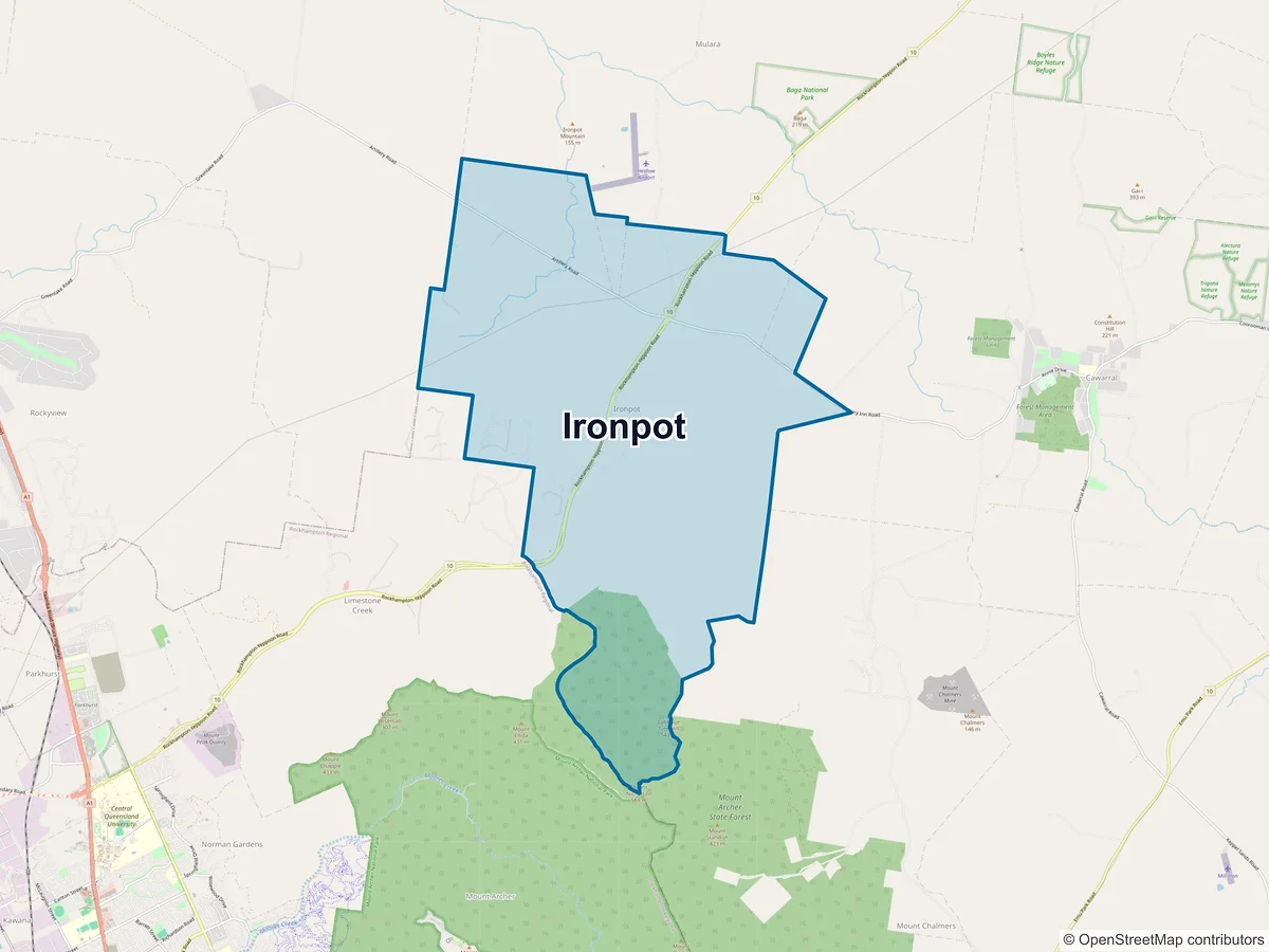 Map of Ironpot, QLD, Australia