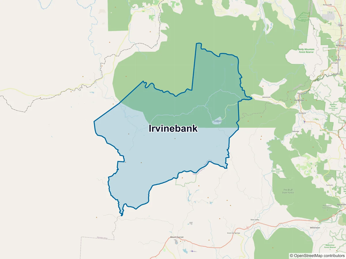 Map of Irvinebank, QLD, Australia