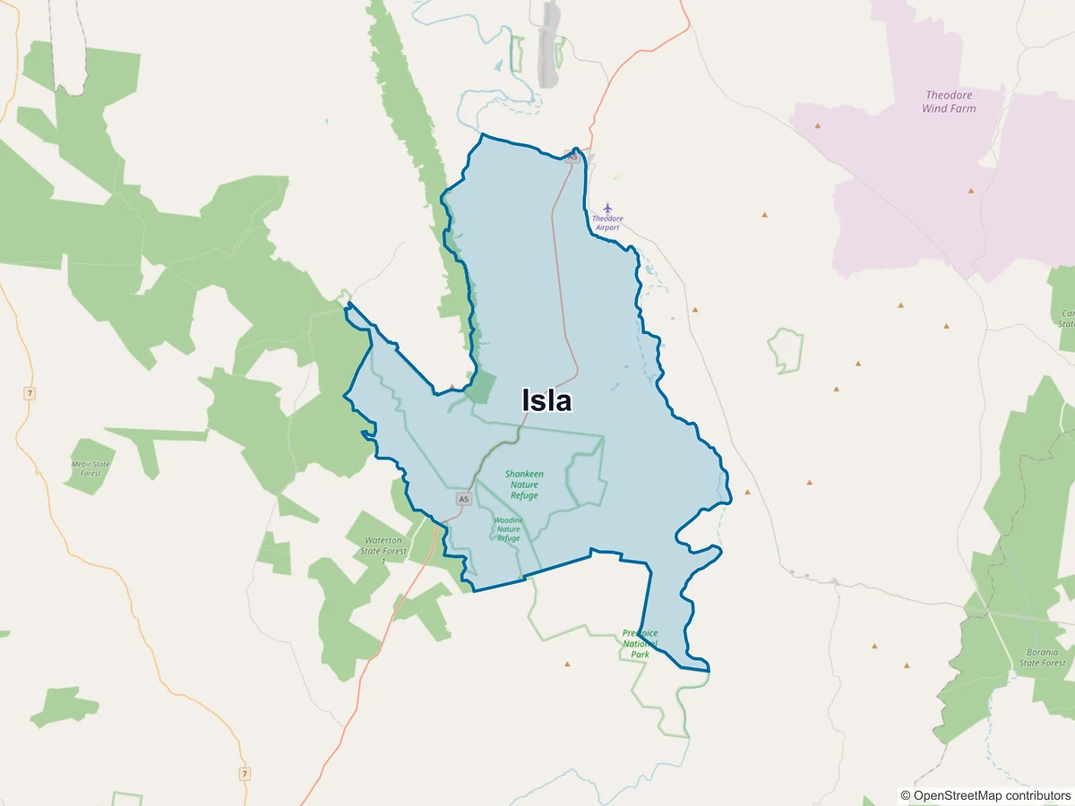 Map of Isla, QLD, Australia