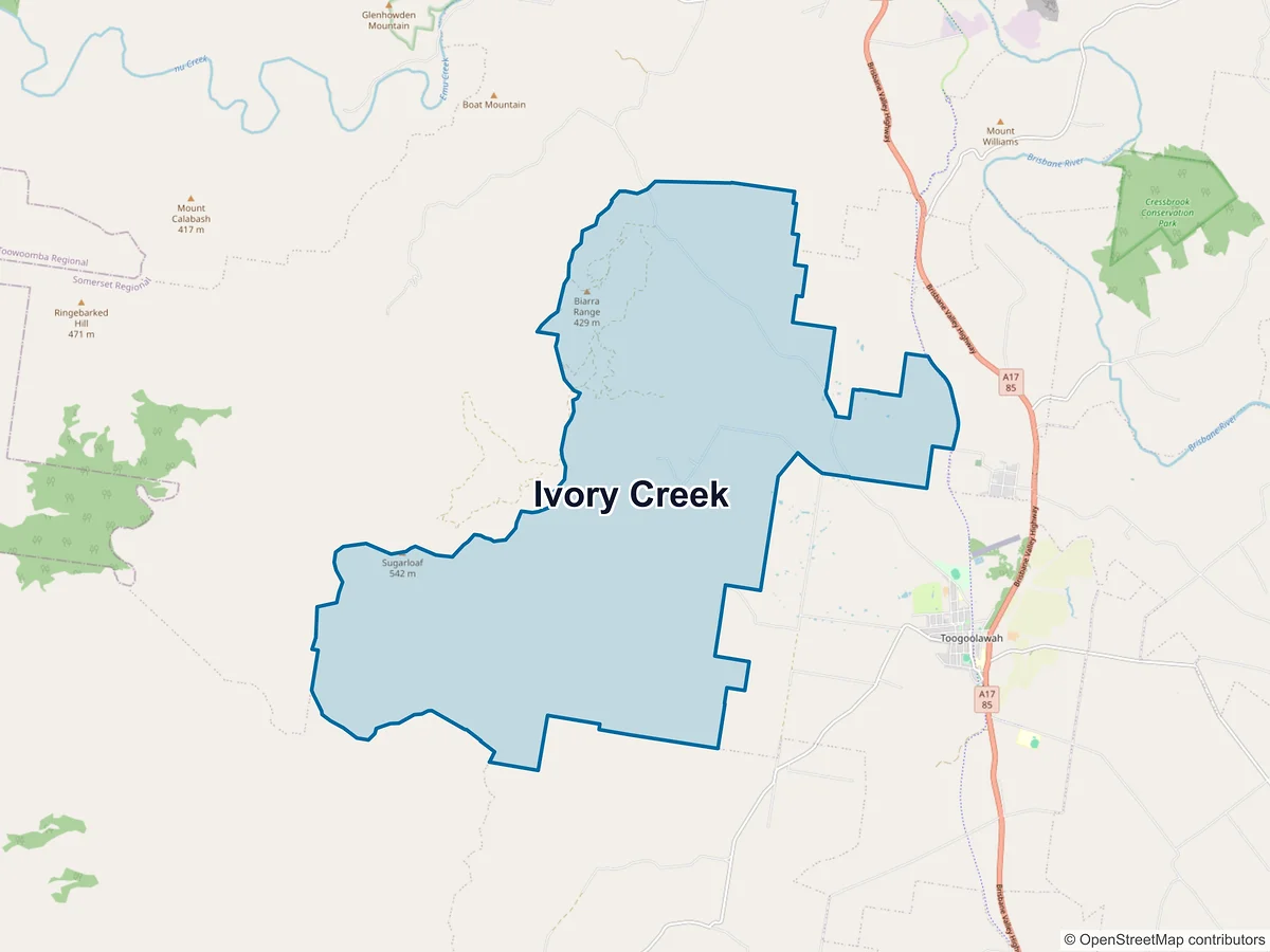 Map of Ivory Creek, QLD, Australia