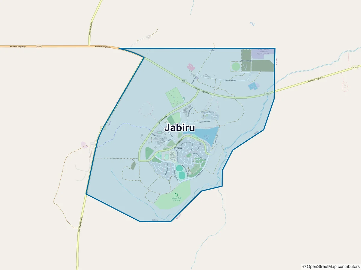 Map of Jabiru, NT, Australia