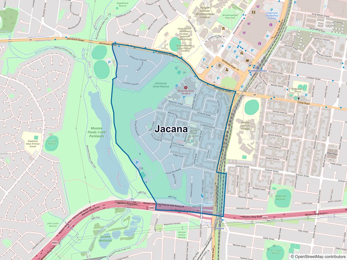 Map of Jacana, VIC, Australia