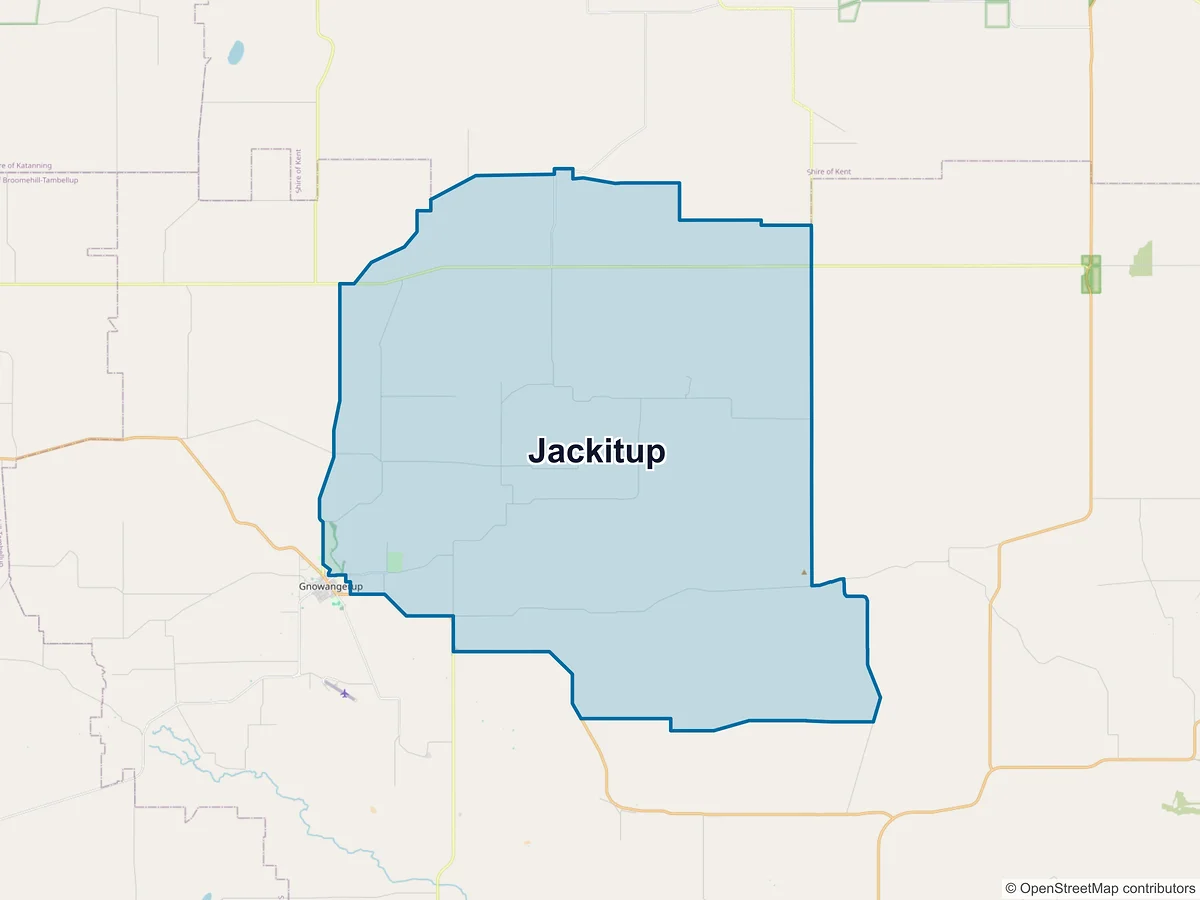 Map of Jackitup, WA, Australia