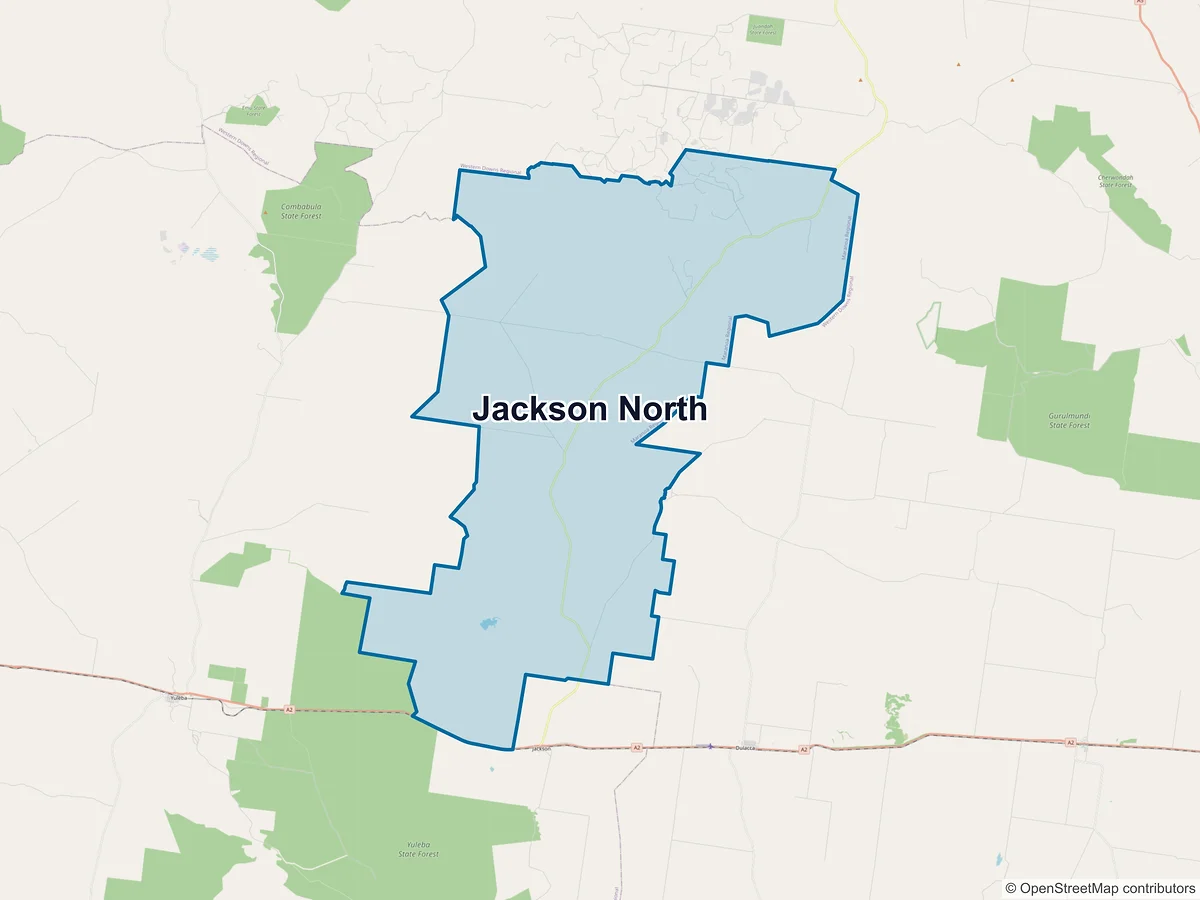 Map of Jackson North, QLD, Australia