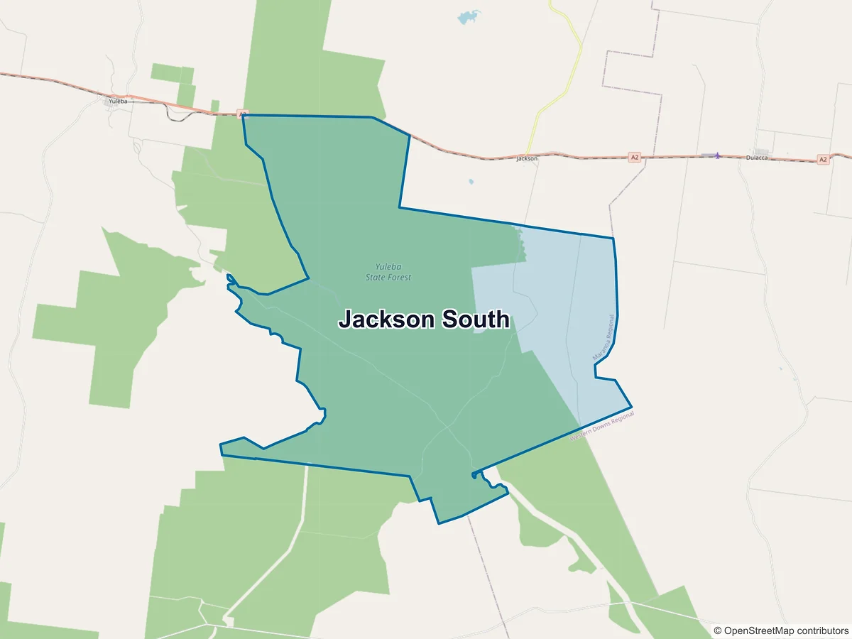 Map of Jackson South, QLD, Australia