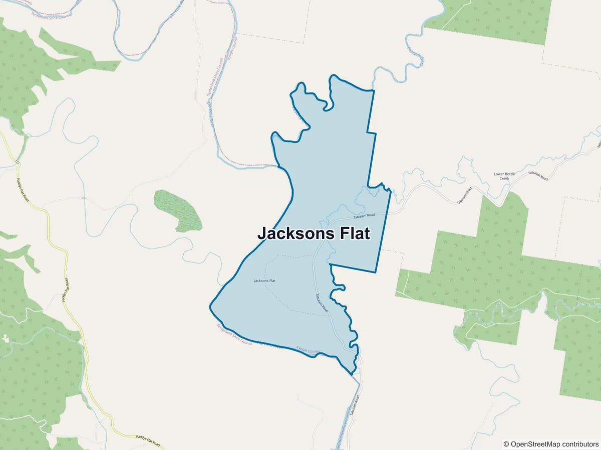 Map of Jacksons Flat, NSW, Australia