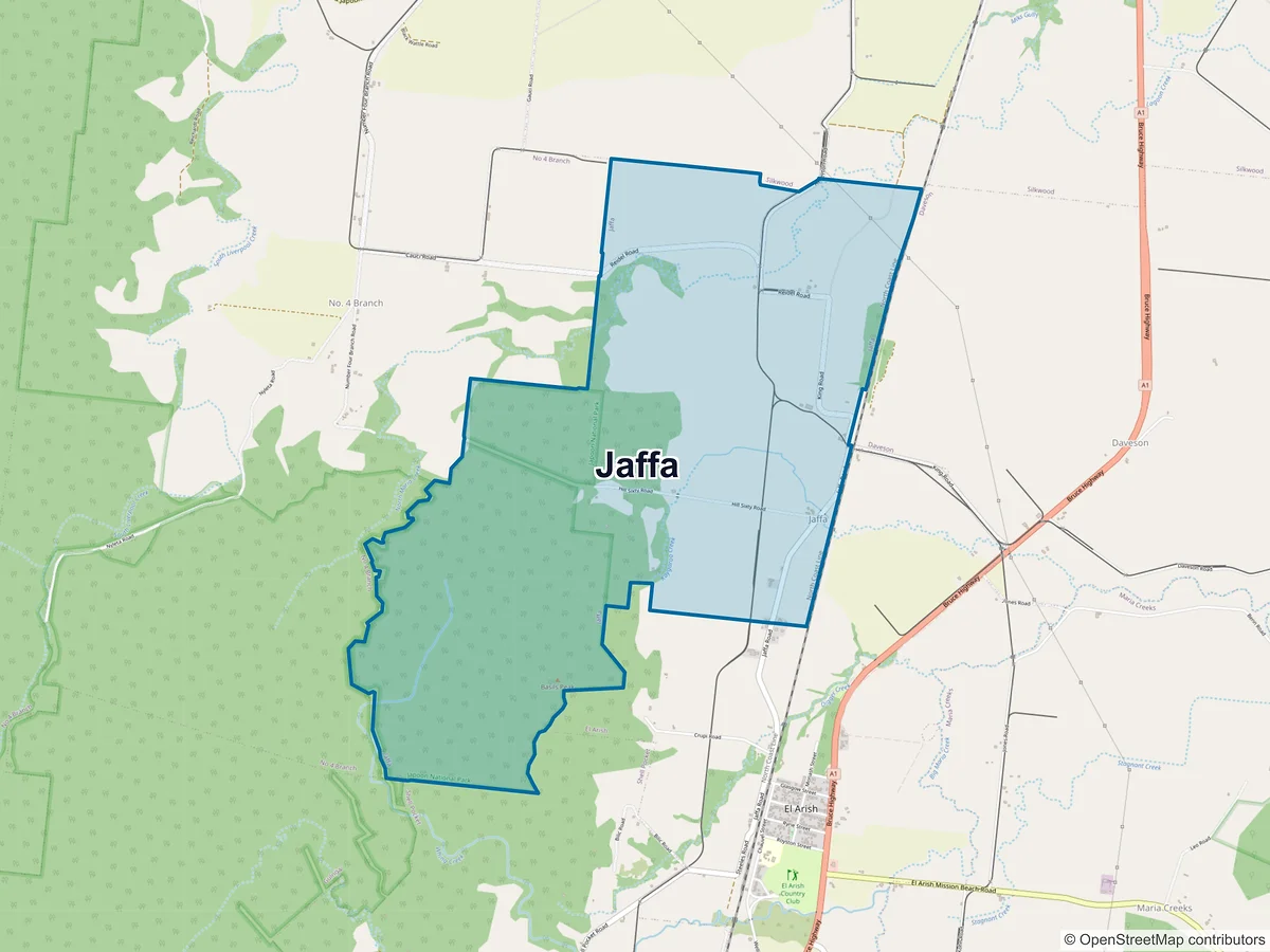Map of Jaffa, QLD, Australia