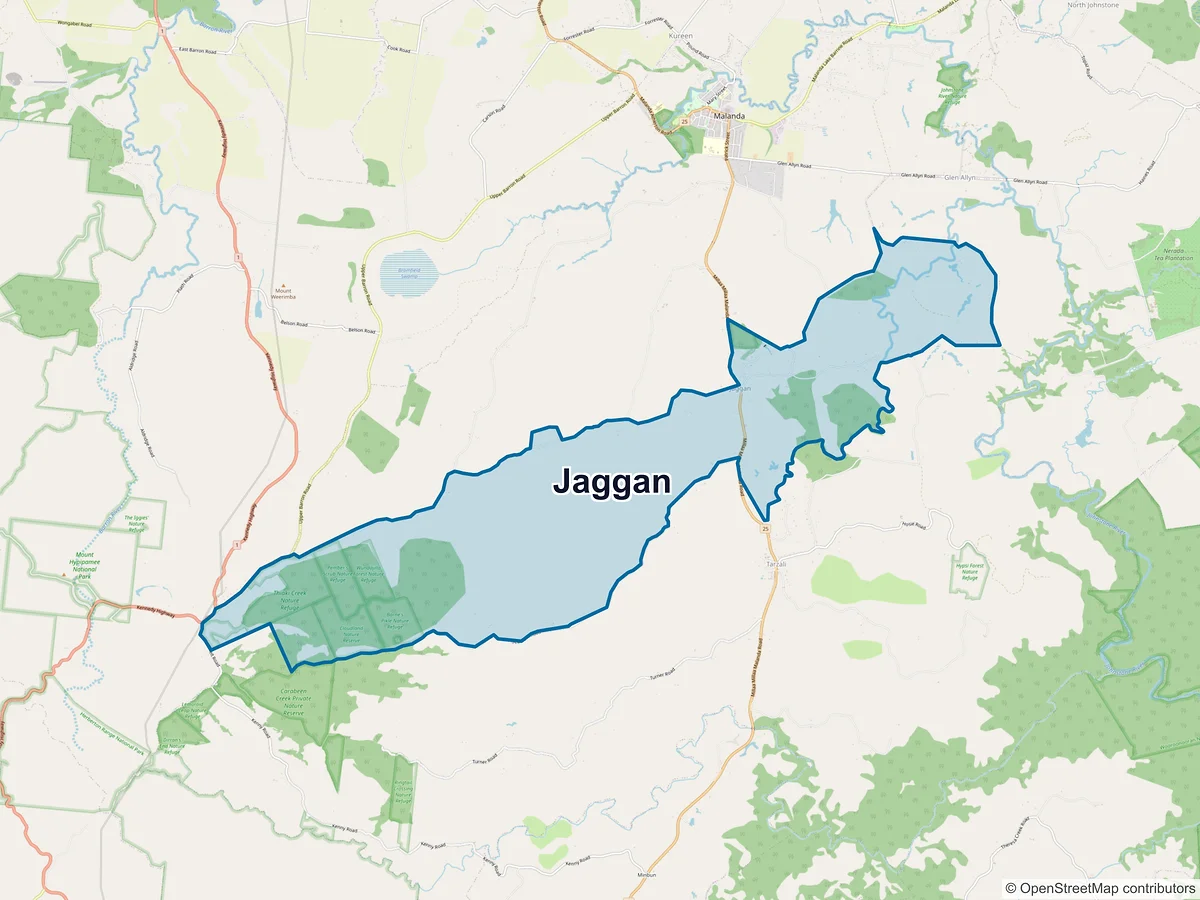 Map of Jaggan, QLD, Australia