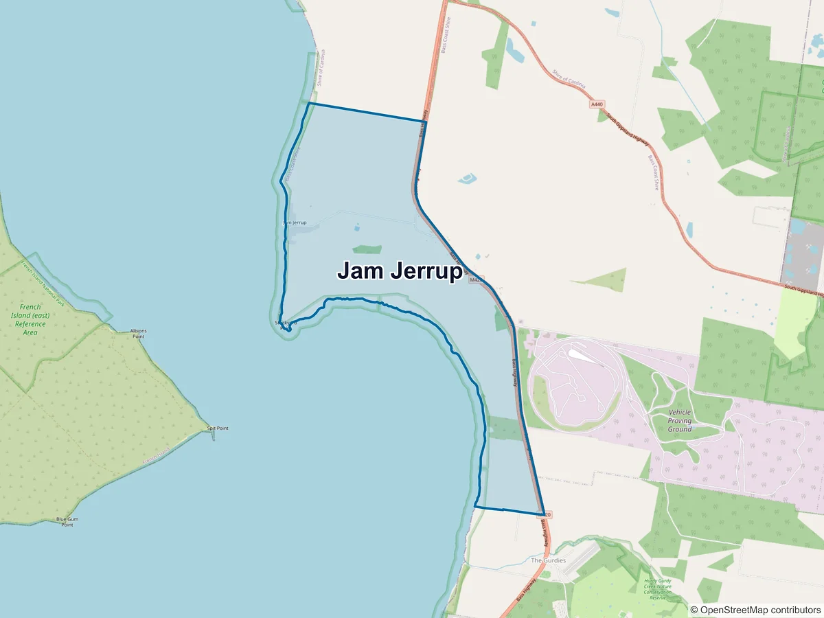Map of Jam Jerrup, VIC, Australia