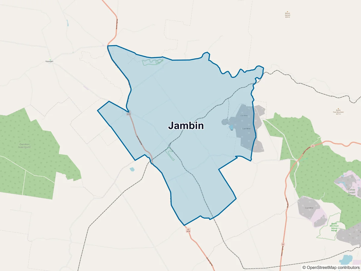 Map of Jambin, QLD, Australia