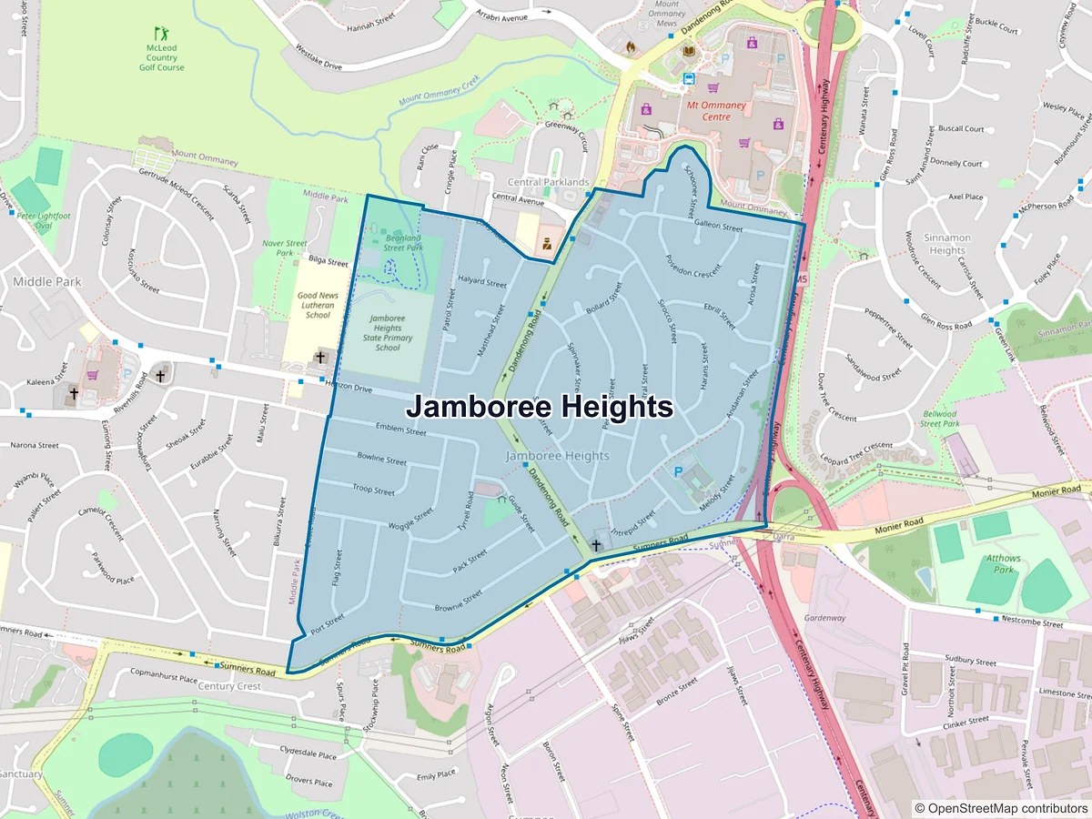 Map of Jamboree Heights, QLD, Australia