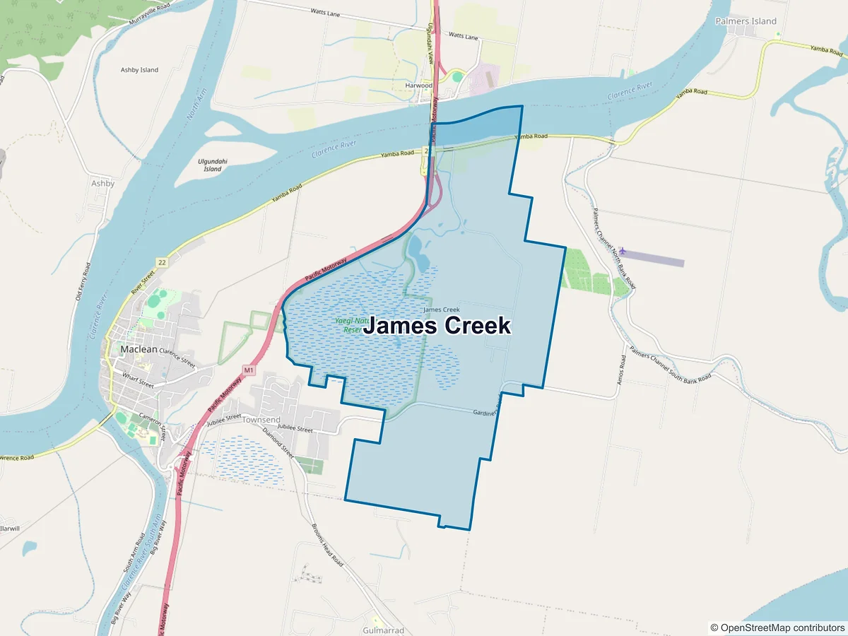 Map of James Creek, NSW, Australia