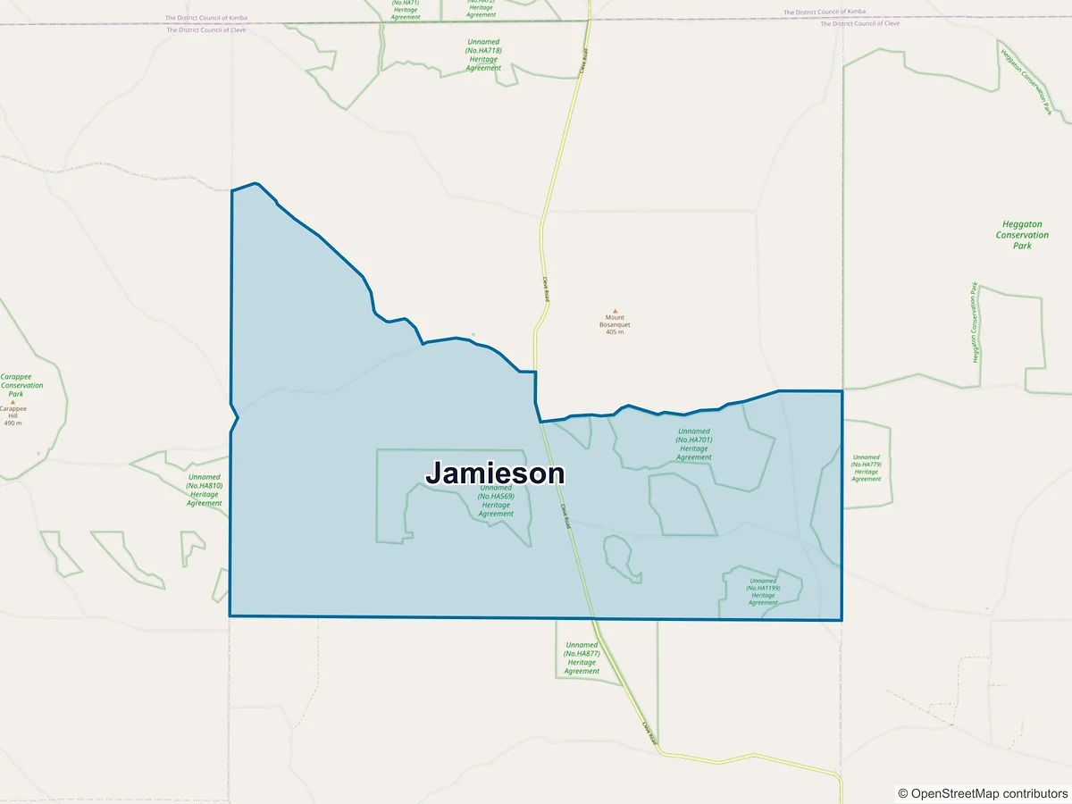 Map of Jamieson, SA, Australia