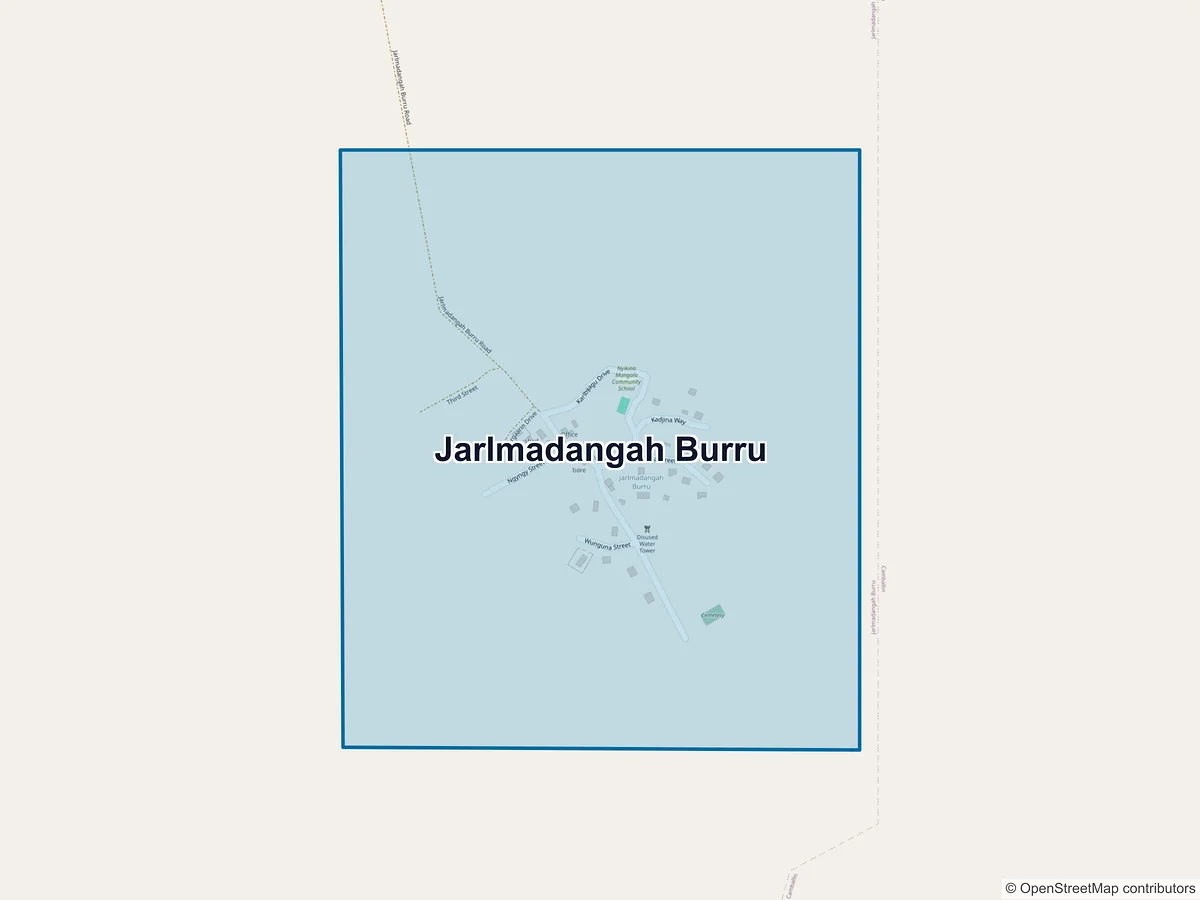 Map of Jarlmadangah Burru, WA, Australia