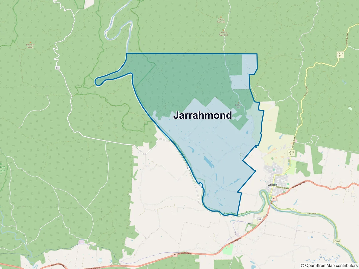 Map of Jarrahmond, VIC, Australia