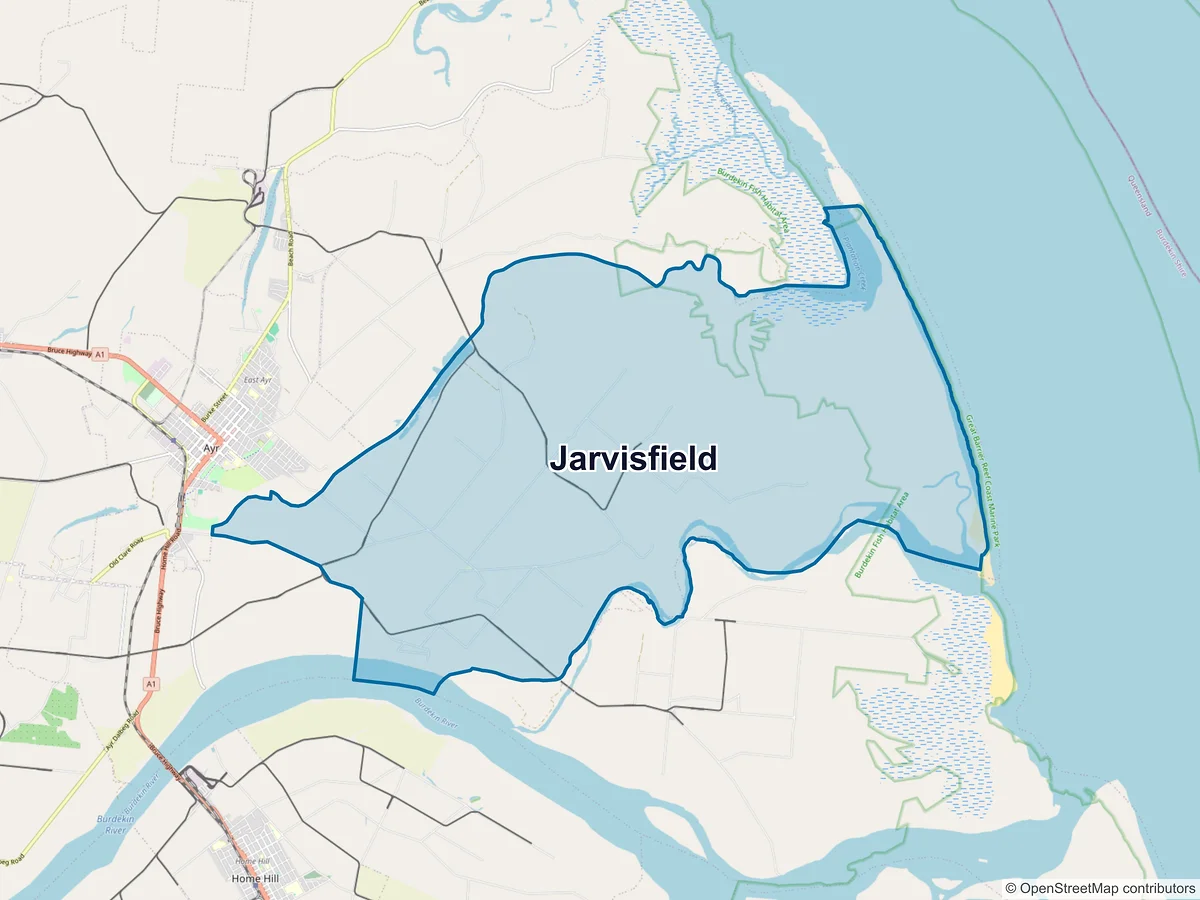 Map of Jarvisfield, QLD, Australia