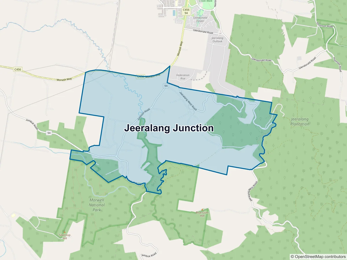 Map of Jeeralang Junction, VIC, Australia