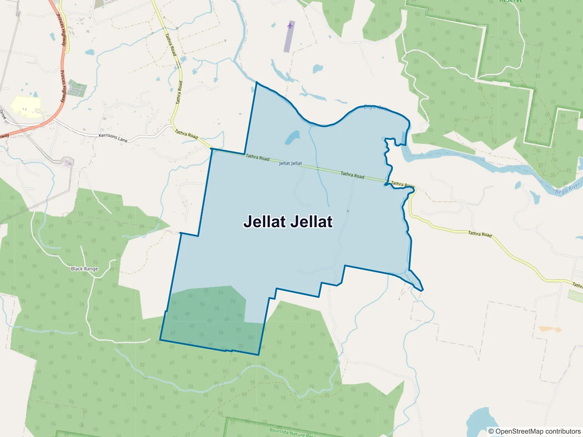 Map of Jellat Jellat, NSW, Australia