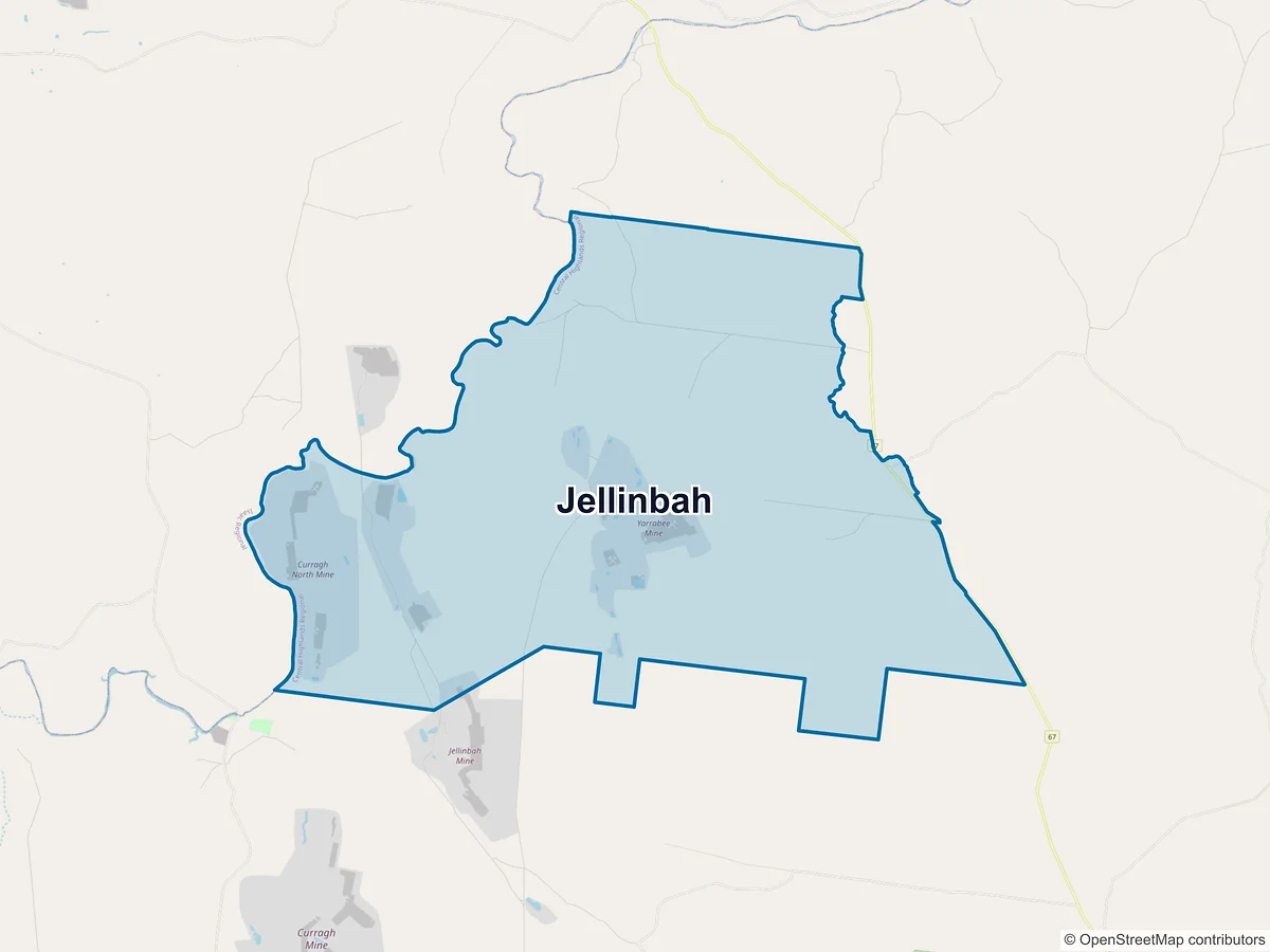 Map of Jellinbah, QLD, Australia