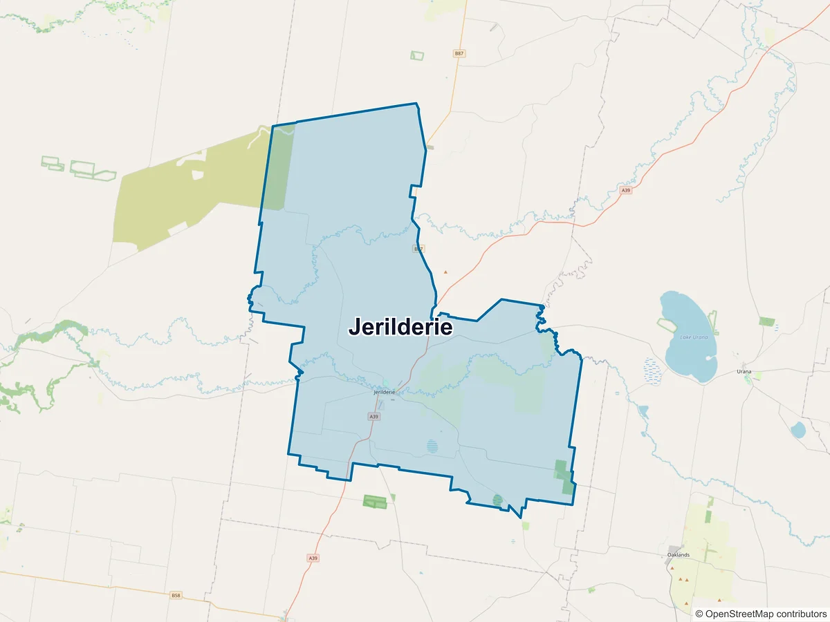 Map of Jerilderie, NSW, Australia