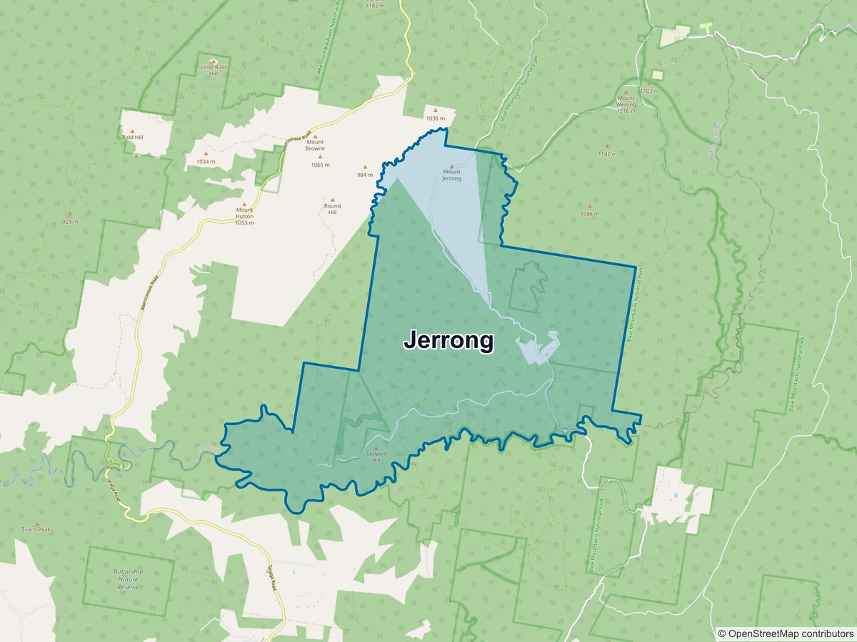 Map of Jerrong, NSW, Australia