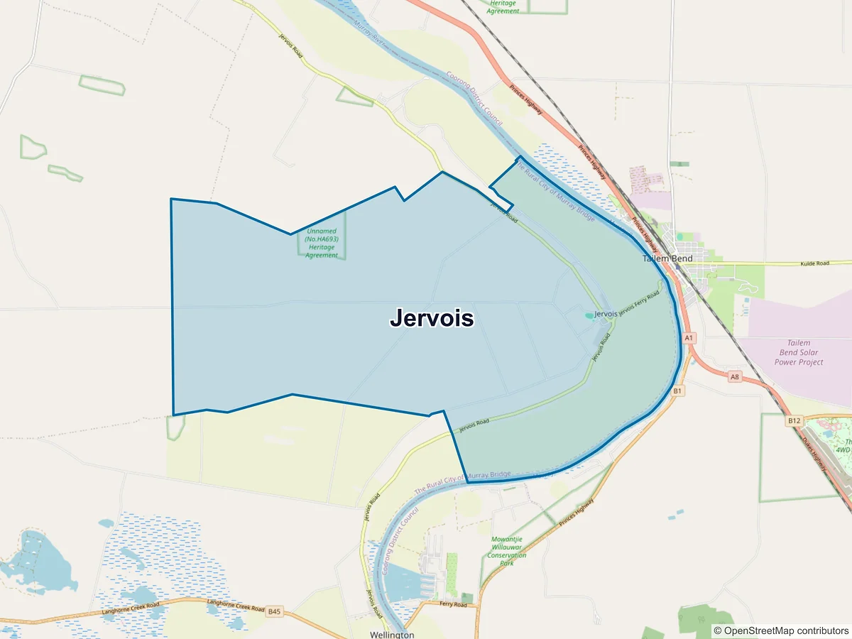 Map of Jervois, SA, Australia
