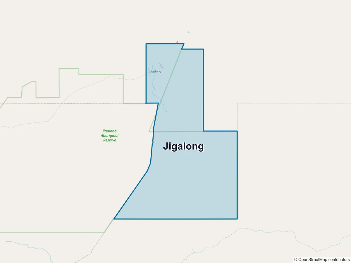 Map of Jigalong, WA, Australia